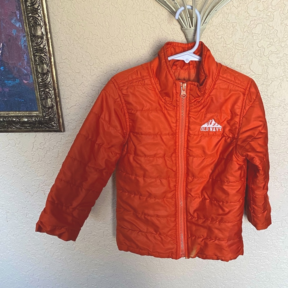 Orange Lightweight Quilted Puffer Jacket